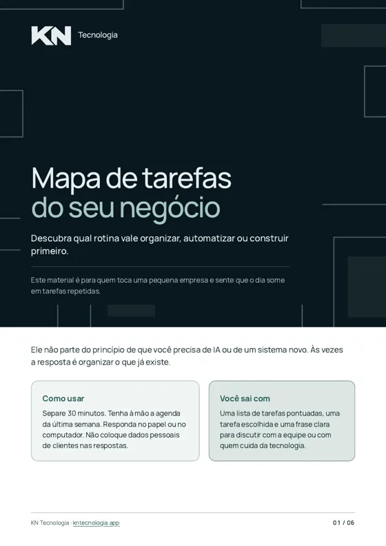 Capa do Mapa de tarefas do seu negócio